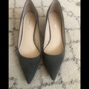 Zara gray heels. Low heel 1 inch.